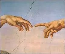 Quelle main n'est pas représentée sur cette célèbre fresque ?