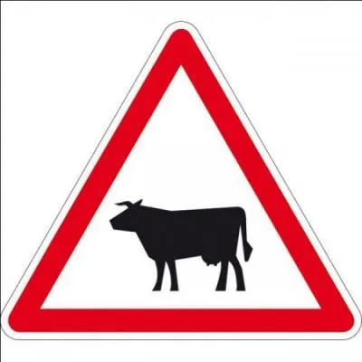 Ce panneau est présent sur une route pour prévenir de l'éventuelle présence de quels animaux ?