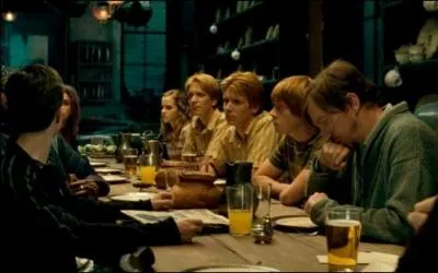 Remus Lupin n'apparaît pas une seule fois dans "Harry Potter et la Coupe de Feu". On le retrouve dans "Harry Potter et l'Ordre du Phénix". Dans quel passage fait-il sa première apparition dans le cinquième film ?