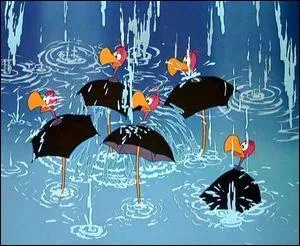 Dans quel dessin animé peut-on voir des vautours-parapluies ?