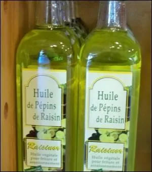 En cuisine, quelle est l'une des particularités de l'huile faite à partir du pépin de raisin ?