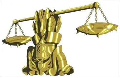 Dans l'armure de la Balance, combien y a-t-il d'armes au total ?