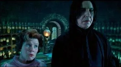Dolores Ombrage : "Vous aviez postulé pour le poste de professeur de défense contre les forces du mal."
Severus Rogue : "Oui."
Dolores Ombrage : "Mais sans succès."
Severus Rogue : "De toute évidence."