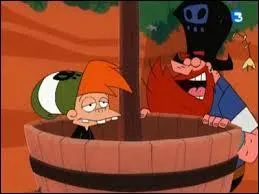 Bigorneau ne supporte pas que son père regarde son magazine "super pirate" avant lui.