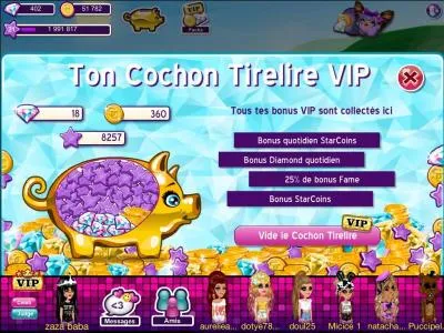 Quand peut-on avoir les fames du cochon tirelire ?