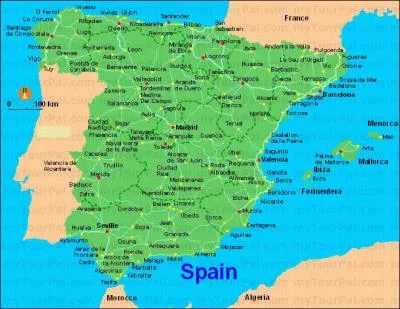 Quel pays se situe entre l'océan Atlantique et l'Espagne ?