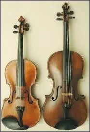 L'instrument de droite est un violon.