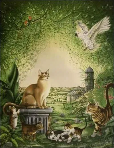 Qui a peint "La forêt aux chats" ?