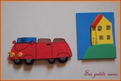 De quelle couleur est la voiture de famille du papa de Peppa Pig ?
