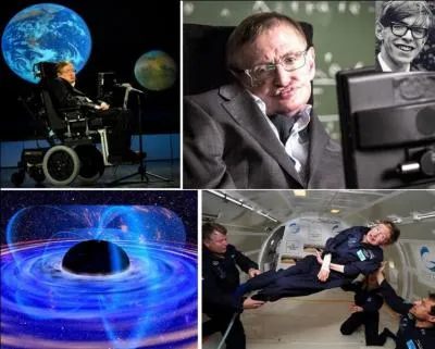 Je suis un physicien théoricien, j'ai beaucoup travaillé sur les trous noirs. Grâce à la société Intel, je peux communiquer avec l'extérieur, je suis presque totalement paralysé.
Qui suis-je ?