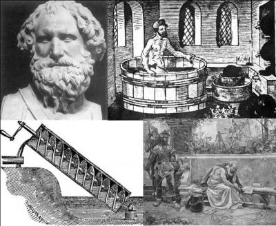 Sa dernière phrase aurait été « Ne dérange pas mes cercles », ensuite, un soldat romain, vexé, le transperça avec son épée. Il est aussi connu pour avoir prononcé une autre phrase en courant nu, dans la rue, après son bain, enfin selon la tradition ! 
Qui est-il ?