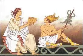 On sait que l'on parle d'Hermès si on entend : « à la houlette ... ».