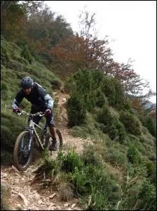 La randonnée VTT peut être très sportive.