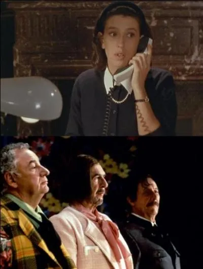 Lors d'un entretien téléphonique avec sa femme, pour se sortir d'affaire De Funès lui avoue qu'il la trompe. Mais avec qui ?