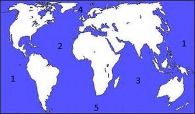 Quel océan se situe à l'ouest du continent américain ? (numéro 1)