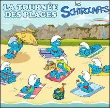 La Schtroumpfette a décidé d'aller bronzer à la plage mais impossible d'être tranquille. Combien de Schtroumpfs l'accompagnent ?