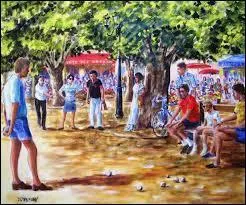 Qui a peint "Partie de pétanque" ?