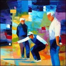 Cette magnifique oeuvre est intitulée "Pétanque", qui en est l'auteur ?