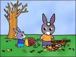 L'&acirc;ne Trotro s'appr&ecirc;te &agrave; faire voler son ______ avec son papa.