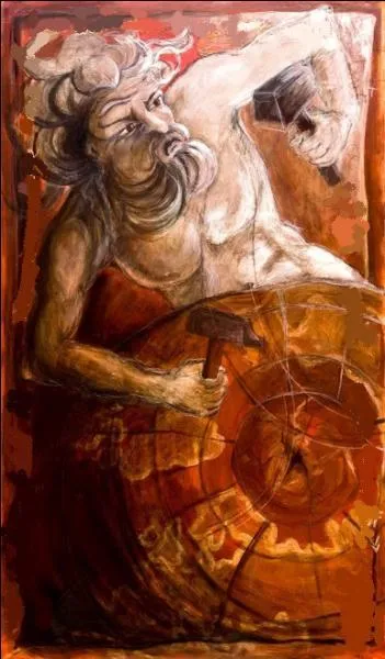 À quel héros grec sera destiné ce merveilleux bouclier qu'il façonnera ?