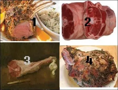 Quel numéro représente le baron d'agneau ?