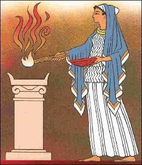 La déesse grecque Hestia protège le foyer domestique et celui de la cité.
