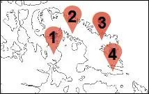 Lequel de ces pions n'est pas situé sur ce qui correspondait autrefois au territoire de la Terre de Rupert, disparue en 1870 ?