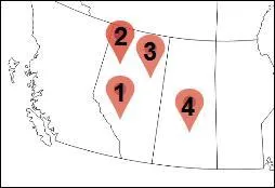 En Alberta, il y a une exploitation importante de sables bitumineux, dits de l'Athabasca. Où se trouve cette réserve ?