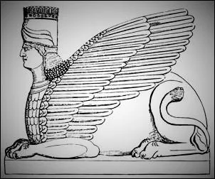 Il s'agit d'un sphinx :