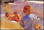 Qui a peint "Enfants sur la plage" ?