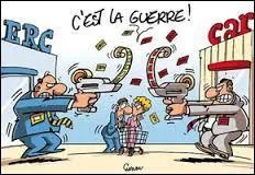 Depuis de nombreuses années, les grandes enseignes de la distribution se livrent ouvertement, sans répit et sans pitié un conflit dont les consommateurs en sont (soi-disant) les bénéficiaires (ou victimes ?). On nomme cela :