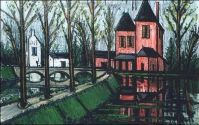 Qui a peint "Maison rose au bord de l'eau" ?