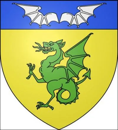 Quel est le nom de cette ville, dont le blason comporte des ailes de chauve-souris ainsi qu'un dragon ?