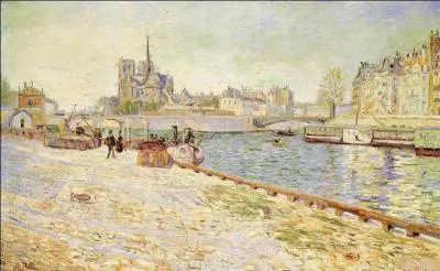 Qui a peint "L'île Saint-Louis, Notre Dame" ?