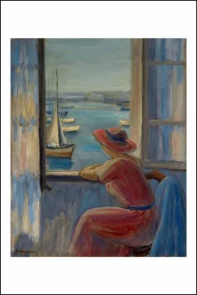 Qui a peint "En face de la fenêtre, île d'Yeu" ?