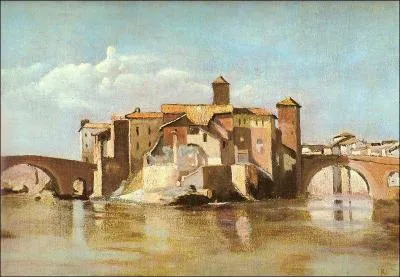 Qui a peint "L'île et le pont de San Bartolomeo à Rome" ?