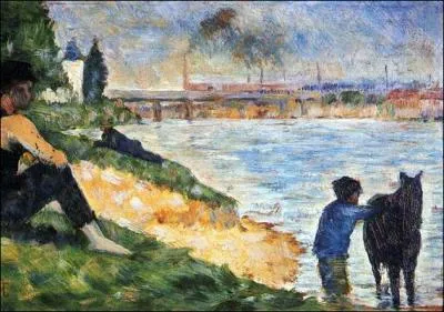 Qui a peint "Lieu de baignade à Asnières" ?