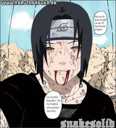 Avant de mourir, que dit Itachi à son frère ?