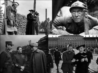 C'est un film de guerre américain de 1957. Ce film a été réalisé par Stanley Kubrick. Kirk Douglas, Gorge Macready, Ralph Meeker font partie de la distribution.
Où les horreurs de la guerre se voient amplifiées par un commandement qui n'en a rien à faire de la vie des hommes en 1e ligne ! 
Quel est ce film ?