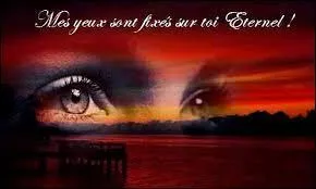 Je ne puis demeurer loin de toi plus longtemps.
Je marcherai les yeux fixés sur mes...