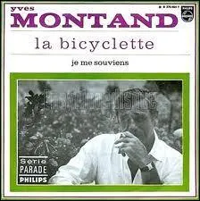Dans la chanson « À Bicyclette », pour éviter quoi Yves Montand a-t-il vécu l'enfer sur les petits chemins de terre ?