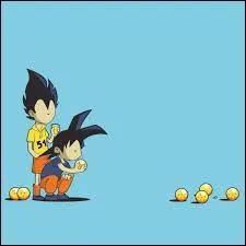 Ces deux personnages jouant à la pétanque, nous font penser au manga nommé "Dragon Ball".