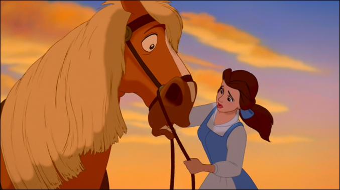 Belle et son père possèdent un cheval, qui se nomme...