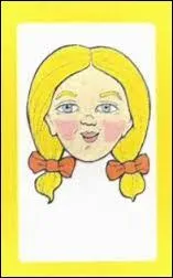 Elle est blonde, elle a les yeux bleus et les joues roses...
Qui est-ce ?