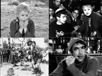C'est film dramatique italien de 1956. Ce film a été réalisé par Federico Fellini. Anthony Quinn, Giulietta Masina, Richard Basehart font partie de la distribution.
Un forain spécialiste des tours de force, une jeune fille qui l'aide, un funambule qui s'intéresse à la jeune fille, il sera tué par le forain
Quel est ce film ?