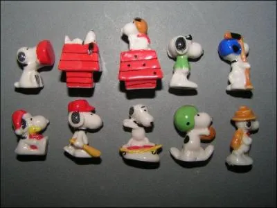 Collection de fèves appartenant à Charlie Brown.