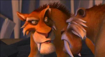 Toujours dans le premier épisode, ils sont quatre tigres à la poursuite du paresseux, du tigre et du mammouth qui protègent un bébé humain. Leurs prénoms sont Sotto , Zeke, Lenny et Oscar. Ce sont des tigres à dents...