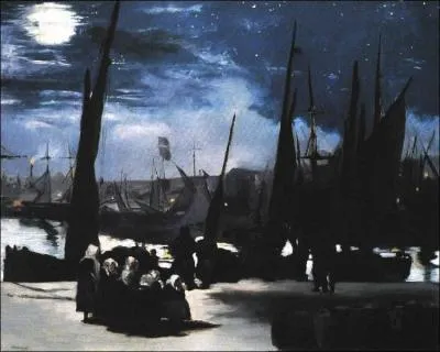 Quel peintre, ayant réalisé "Olympia" a peint ce clair de lune sur le port de Boulogne ?