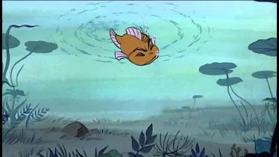 Dans l'eau, quel animal suivait Arthur ?