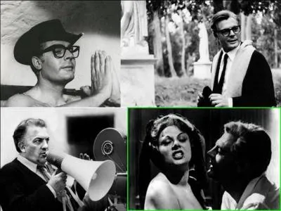 C'est une comédie dramatique franco-japonaise de 1963, il a été réalisé par Federico Fellini.
Marcello Mastroianni, Anouk Aimée, Sandra Milo, Claudia Cardinale font partie de la distribution.
Un cinéaste dépressif fuit le monde du cinéma et se réfugie dans un univers de fantasmes. Pour la 1e fois, Claudia Cardinale joue avec sa voix naturelle, elle n'est pas doublée.
Quel est ce film ?